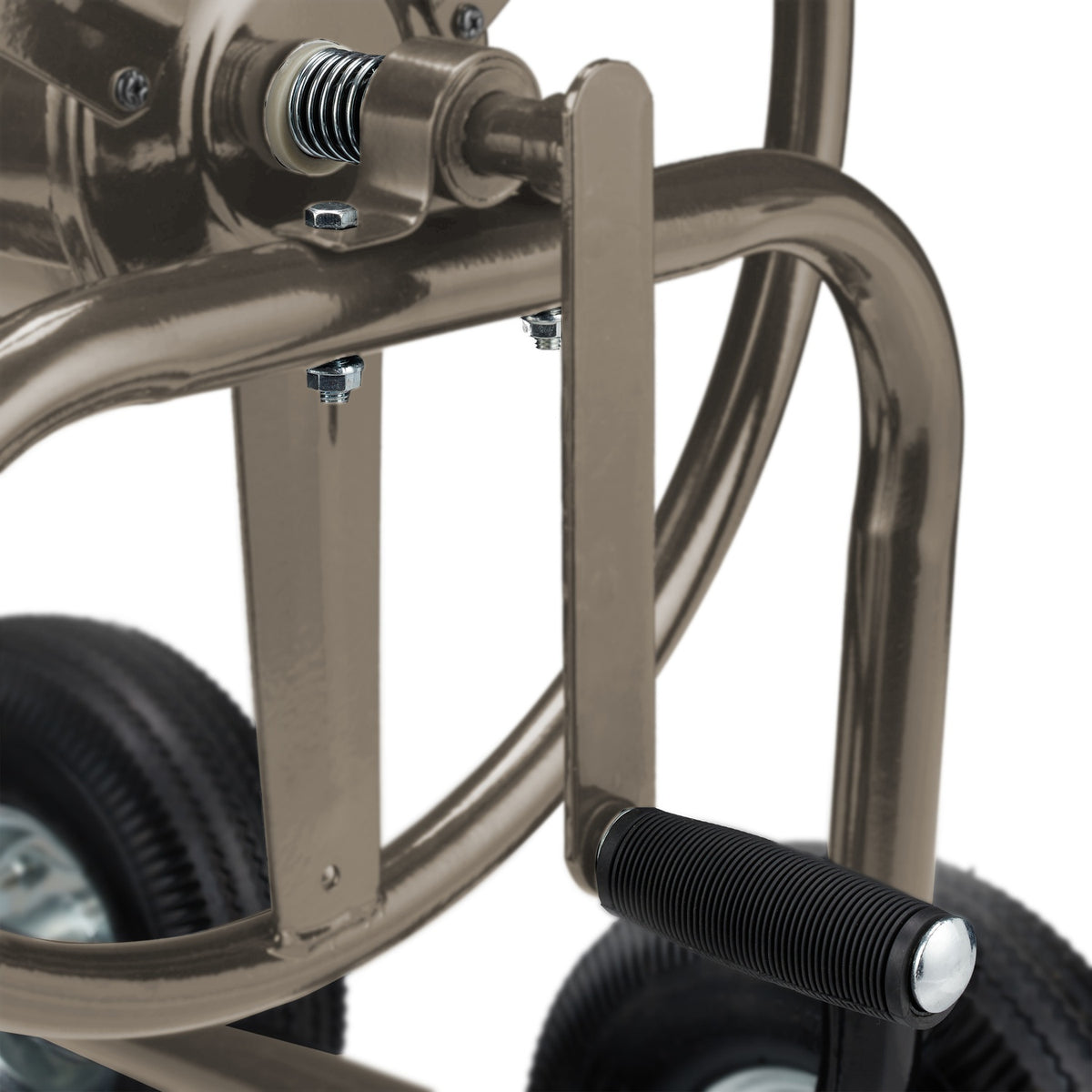 Brown 4 Wheel Hose Trolley