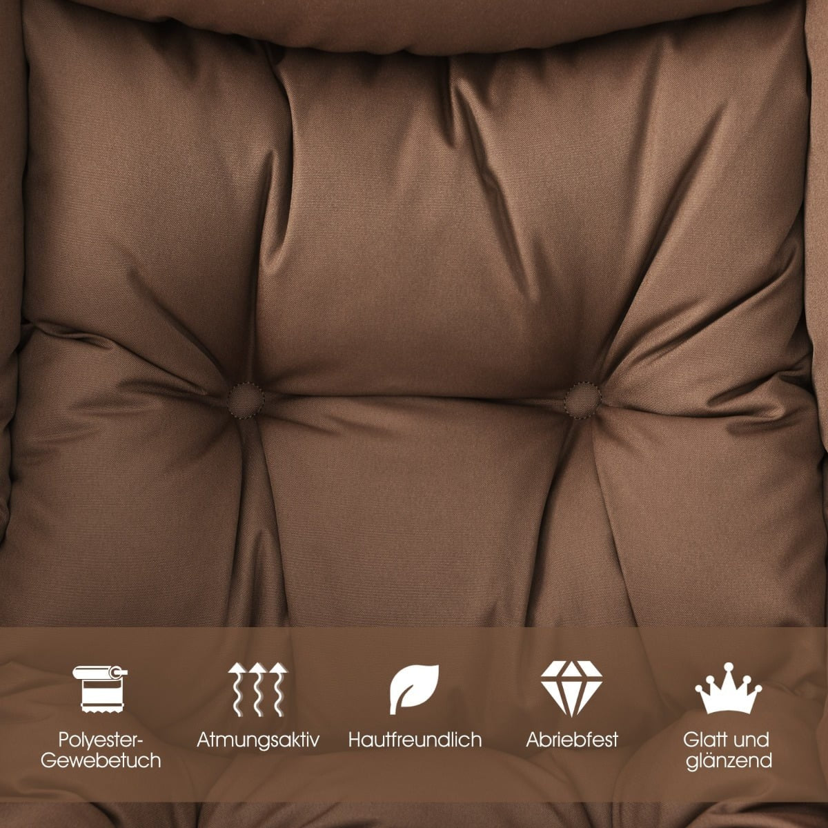 Brown Padded Armchair with Side Pocket – 114kg Capacity