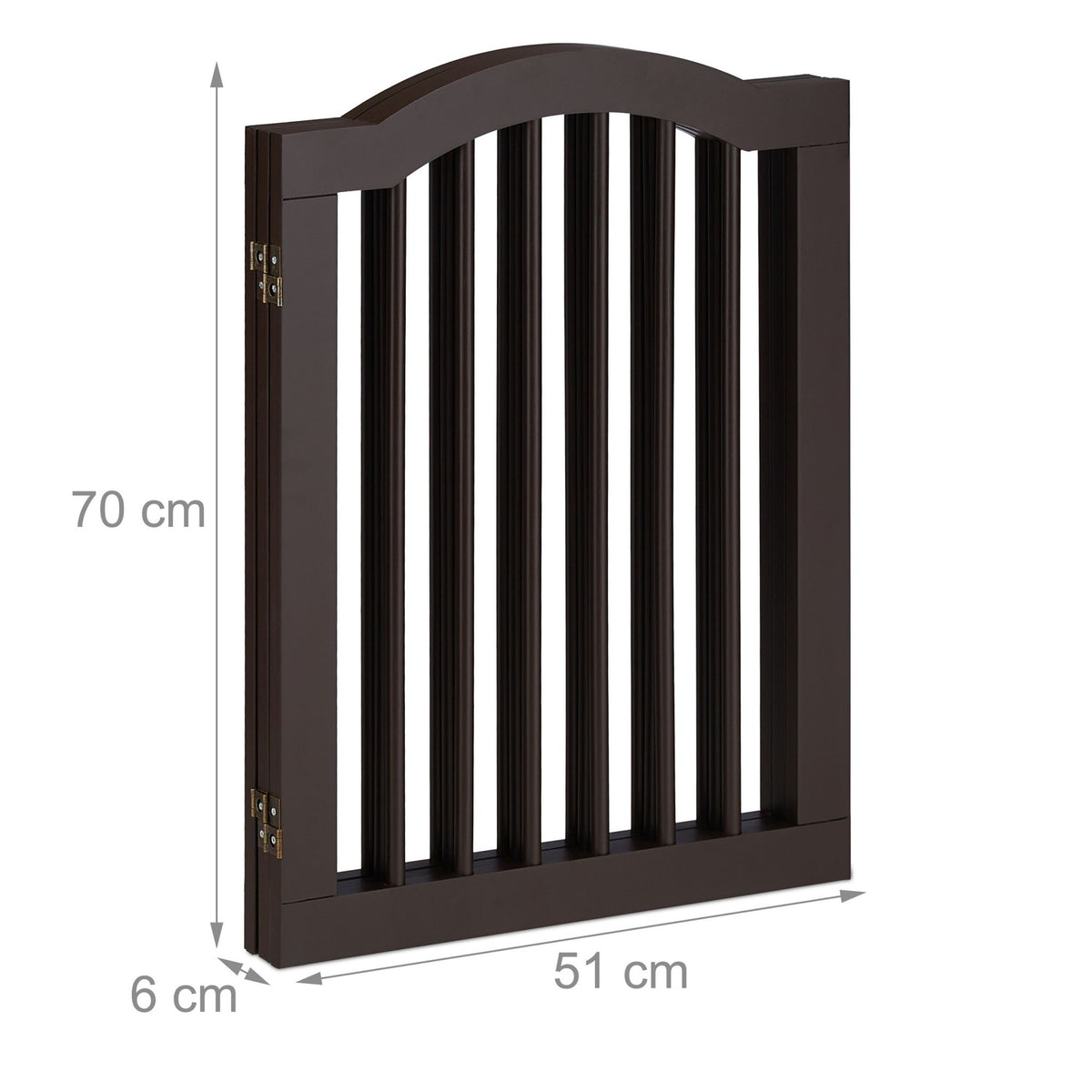 Brown security gate 70 cm