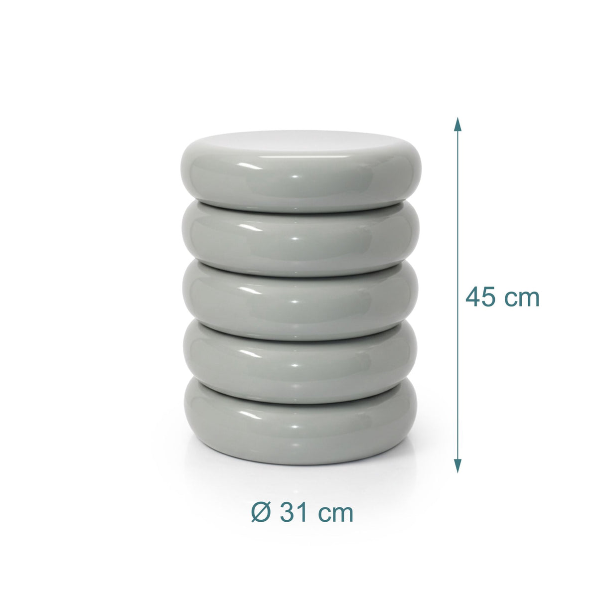 Bubble Design Iron Side Table & Stool
