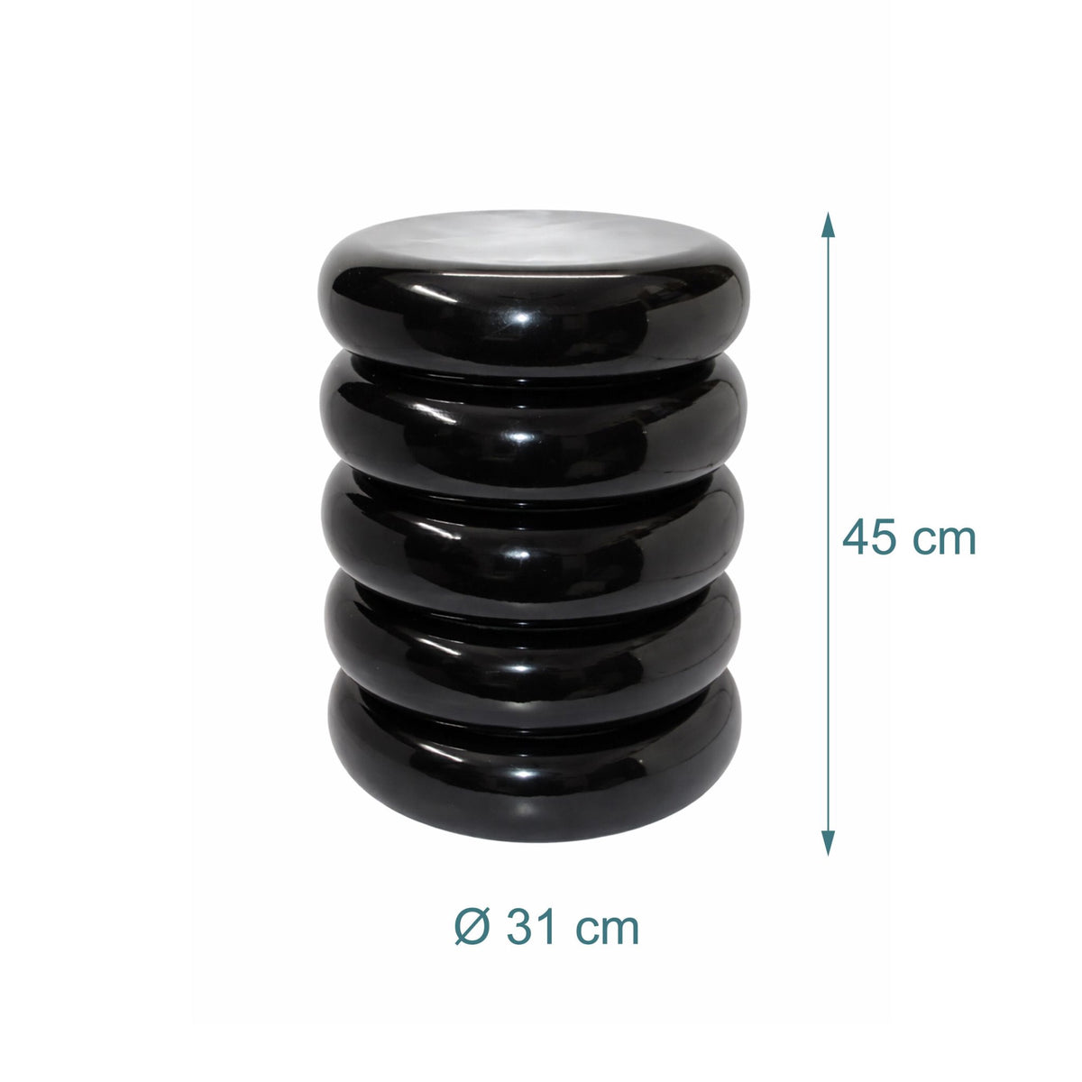 Bubble Design Iron Side Table & Stool