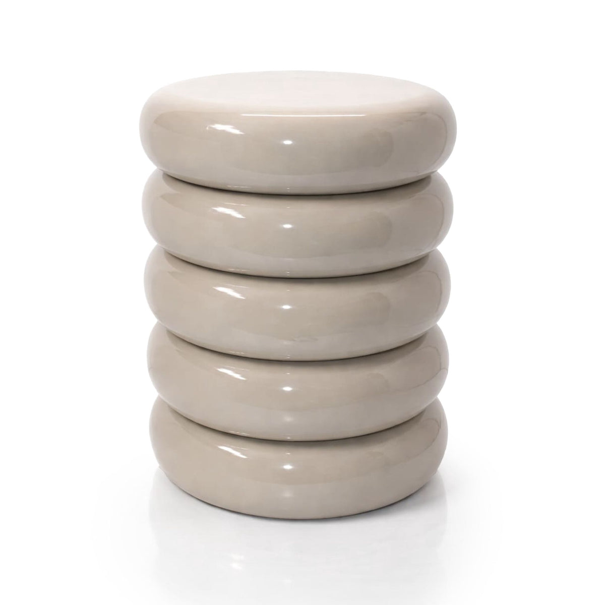 Bubble Design Iron Side Table and Stool