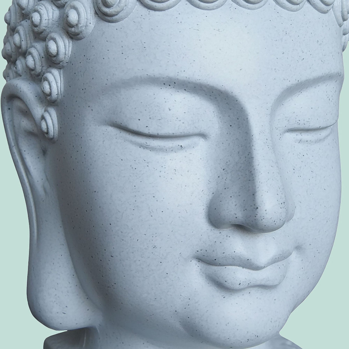 Buddha Head Sculpture, 70cm, Weatherproof Polyresin