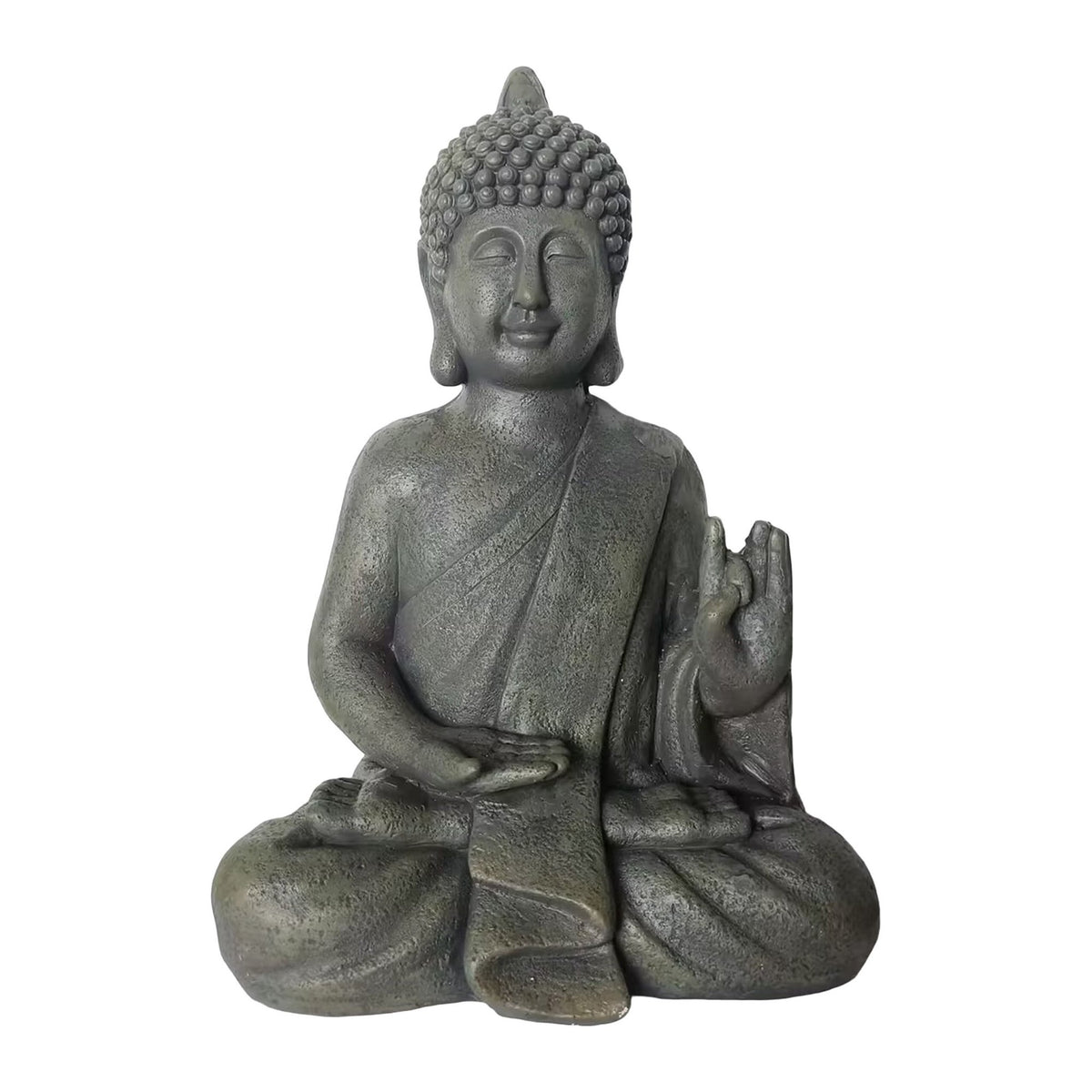 Buddha Statue 52cm, Weatherproof Polyresin, Stone Finish
