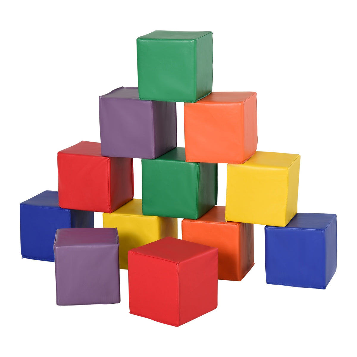 Building Blocks For Kids Set Of 12 Foam Building Blocks Building Toys Soft Safe For 1-3 Years Faux Leather Epe