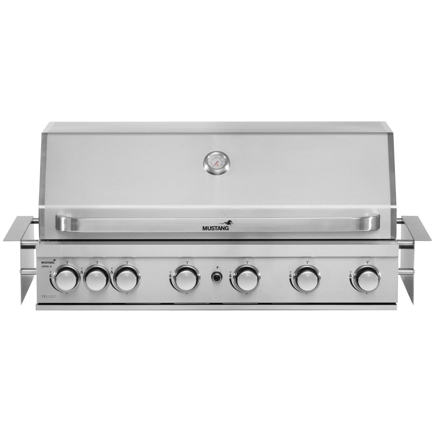 Built-In Gas Grill, 6 Burners, Stainless Steel, 95x46 cm
