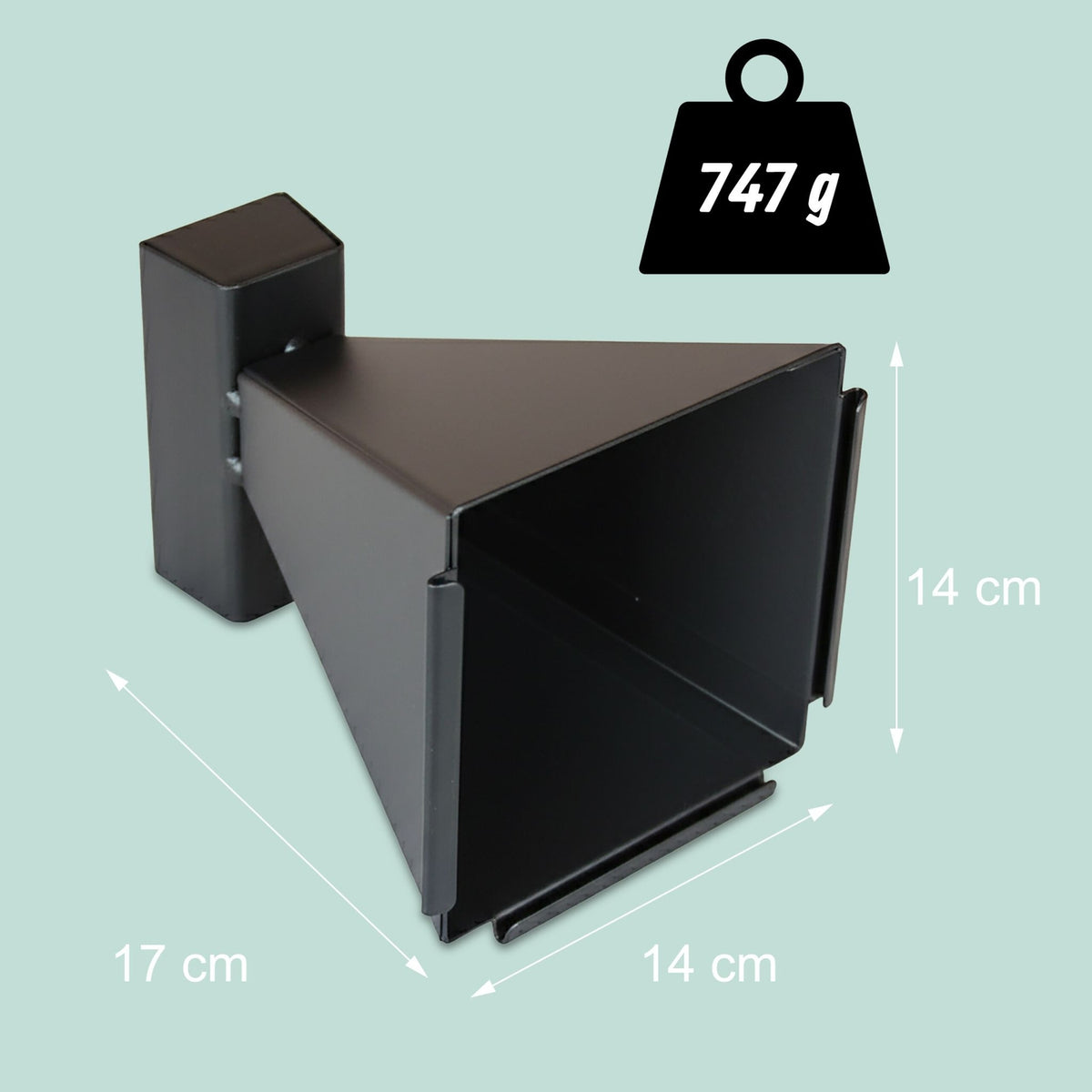 Bullet Trap for Air Rifles, 14x14cm Steel