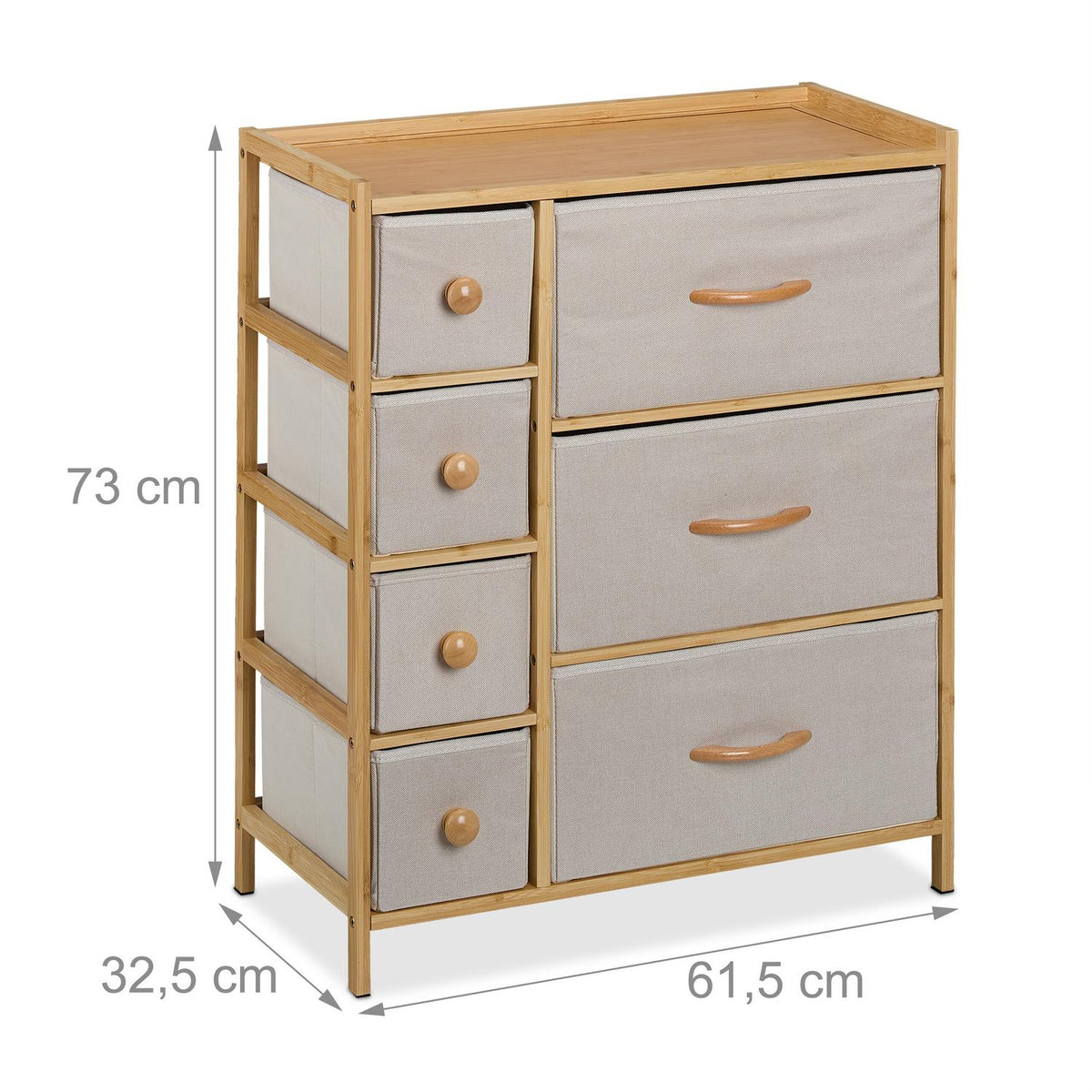 Bureau in bamboo 7 drawers