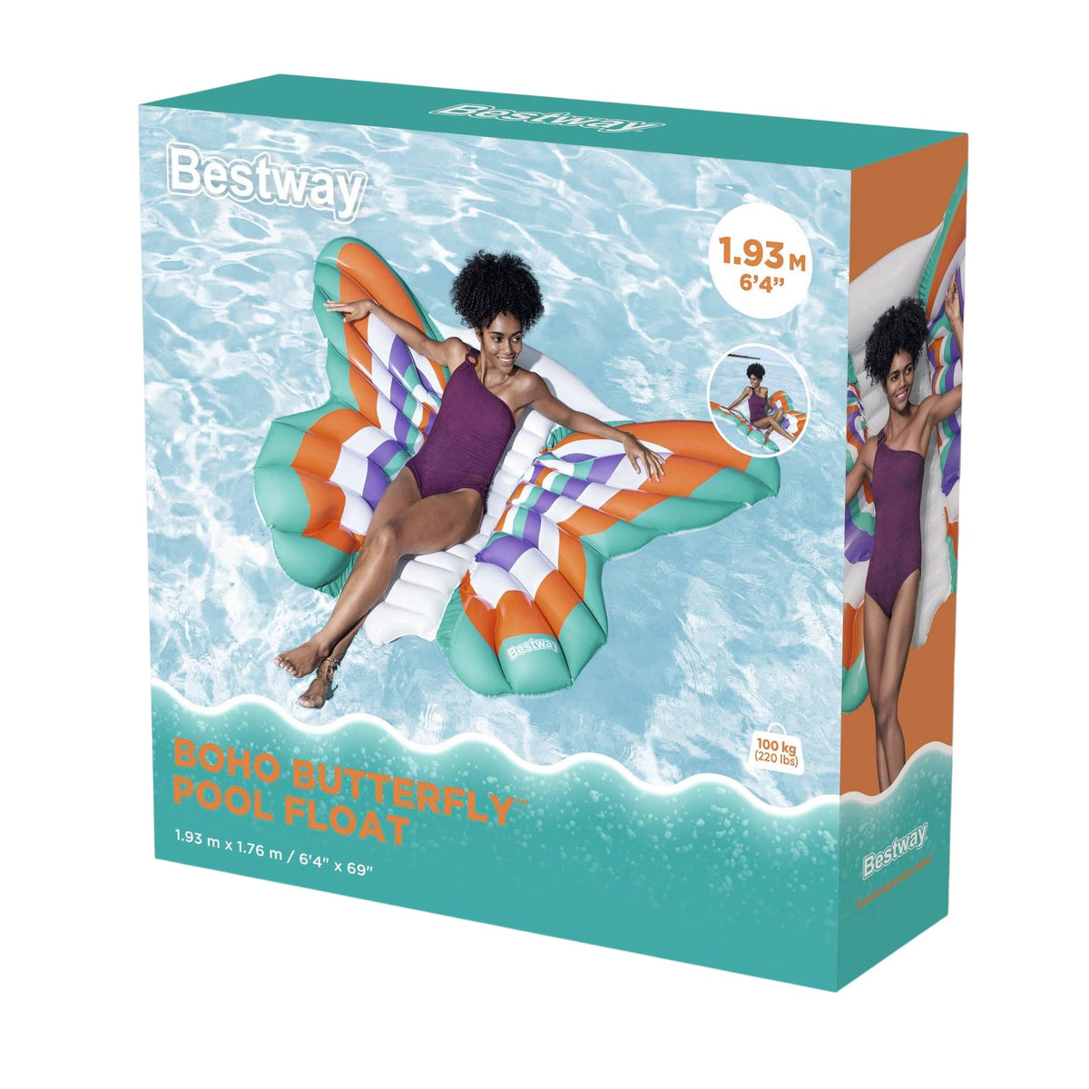 Butterfly Pool Float, 1.86m x 1.46m, Adult Size