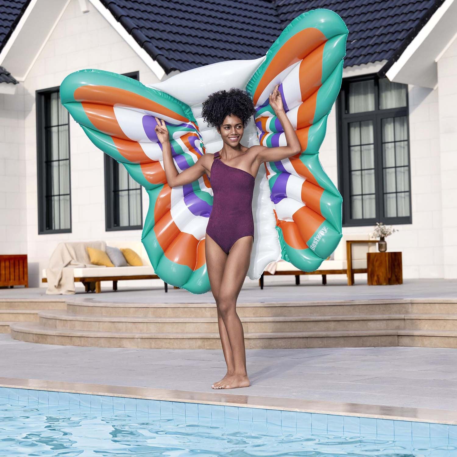Butterfly Pool Float, 186 x 146 cm, 100 kg Capacity