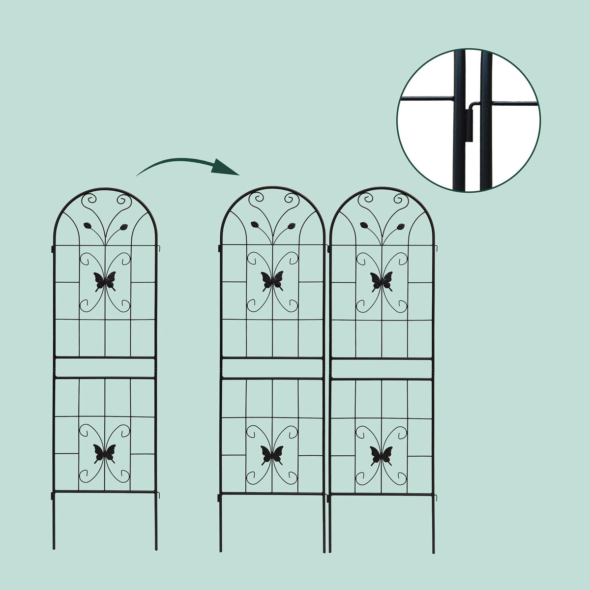 Butterfly Trellis Set, 2 Pcs – Metal Plant Supports