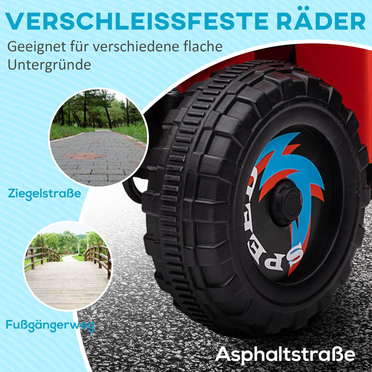 Buy electric quad, with trailer, forward and reverse gear, wear-resistant wheels, metal, for 1.5-3 years, load capacity 25 kg, red