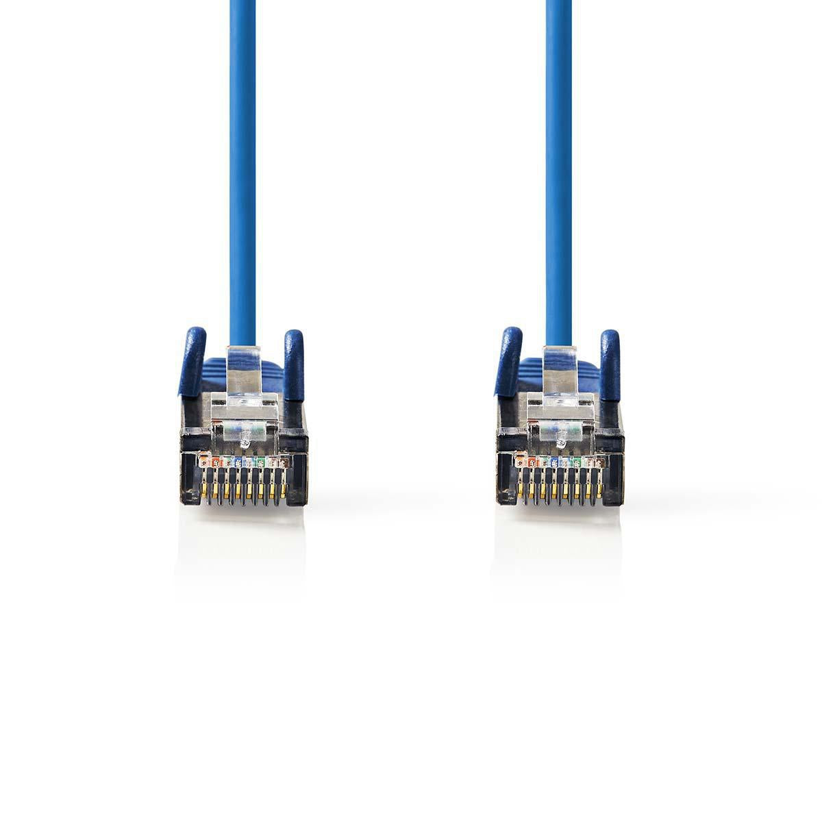 CAT5e network cable | SF/UTP | RJ45 male | RJ45 male | 1.50 m | Round | PVC | Blue | Envelope