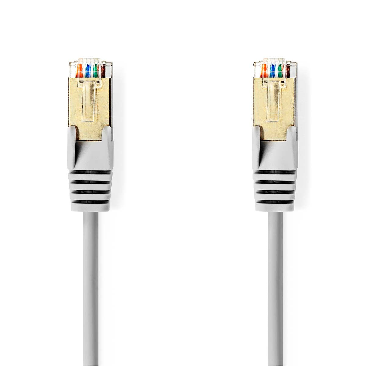 CAT5e network cable | SF/UTP | RJ45 male | RJ45 male | 15.0 m | Round | PVC | Gray | Envelope