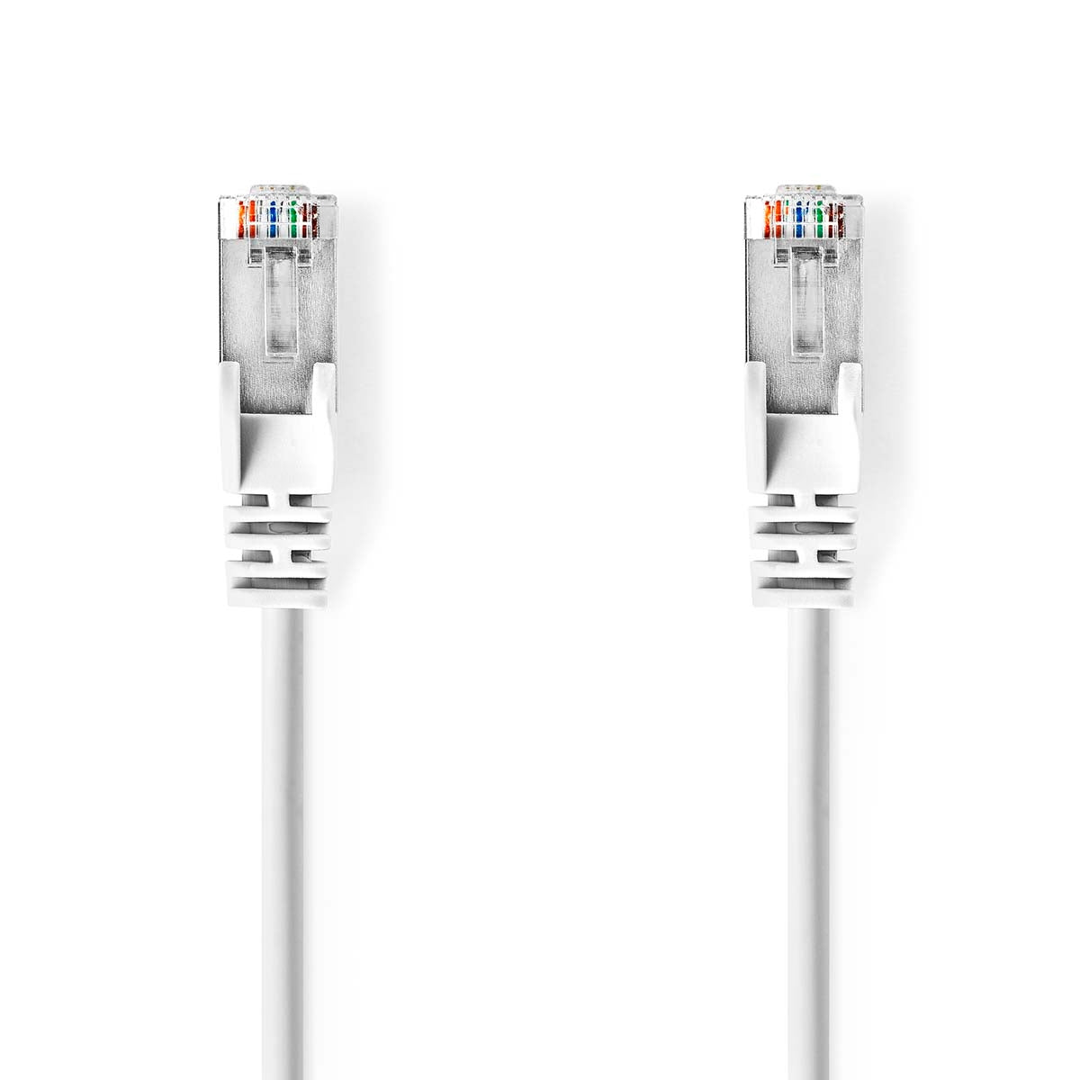 CAT5e network cable | SF/UTP | RJ45 male | RJ45 male | 1.50 m | Round | PVC | White | Plastic bag