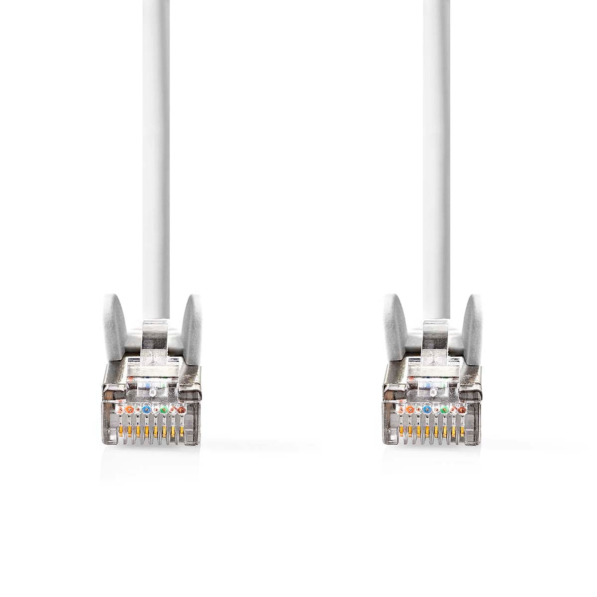 CAT5e network cable | SF/UTP | RJ45 male | RJ45 male | 1.50 m | Round | PVC | White | Plastic bag