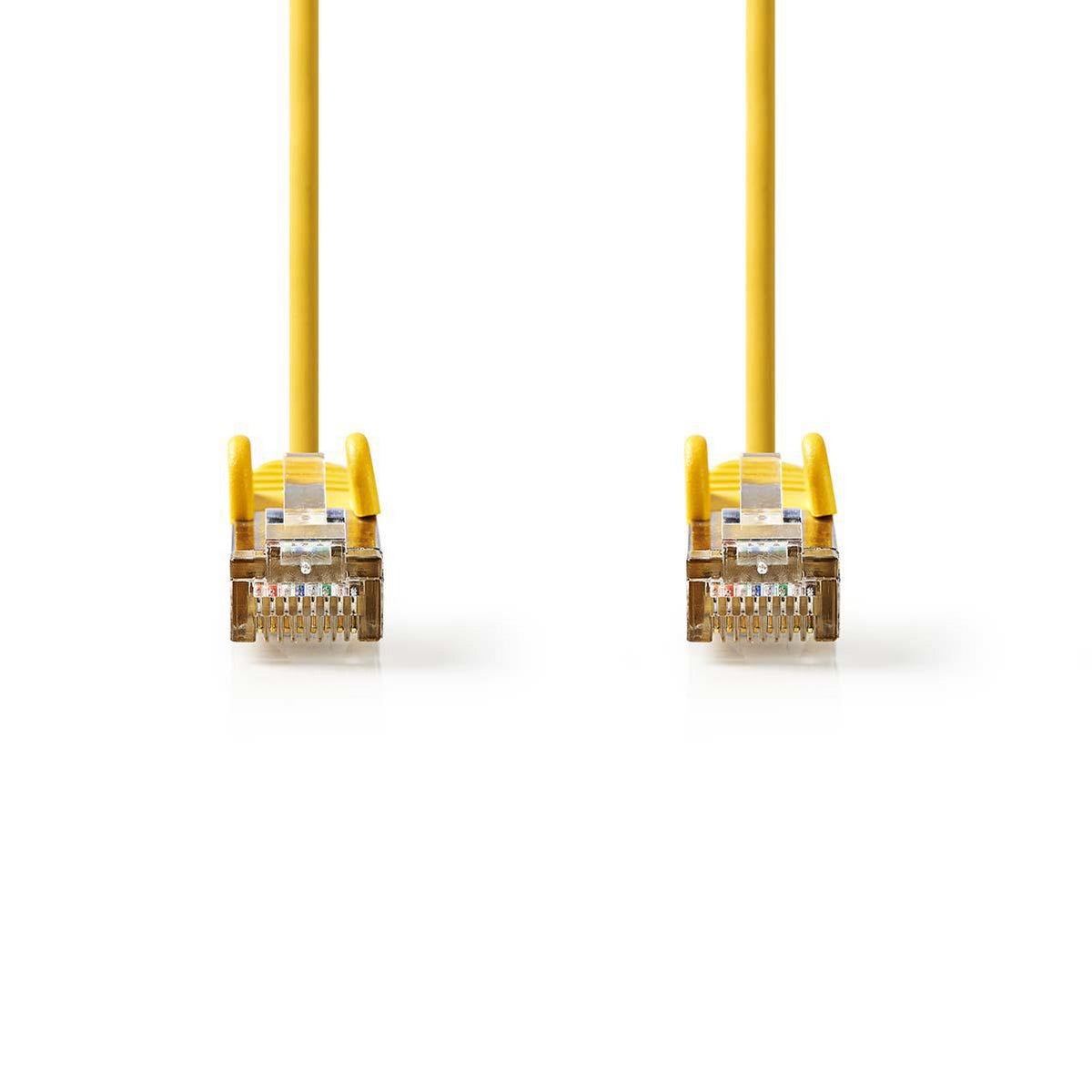 CAT5e network cable | SF/UTP | RJ45 male | RJ45 male | 15.0 m | Round | PVC | Yellow | Plastic bag