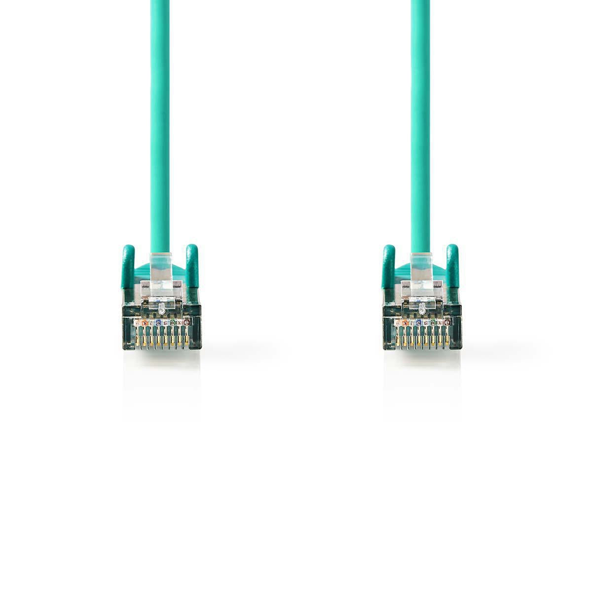 CAT5e network cable | SF/UTP | RJ45 male | RJ45 male | 3.00 m | Round | PVC | Green | Plastic bag