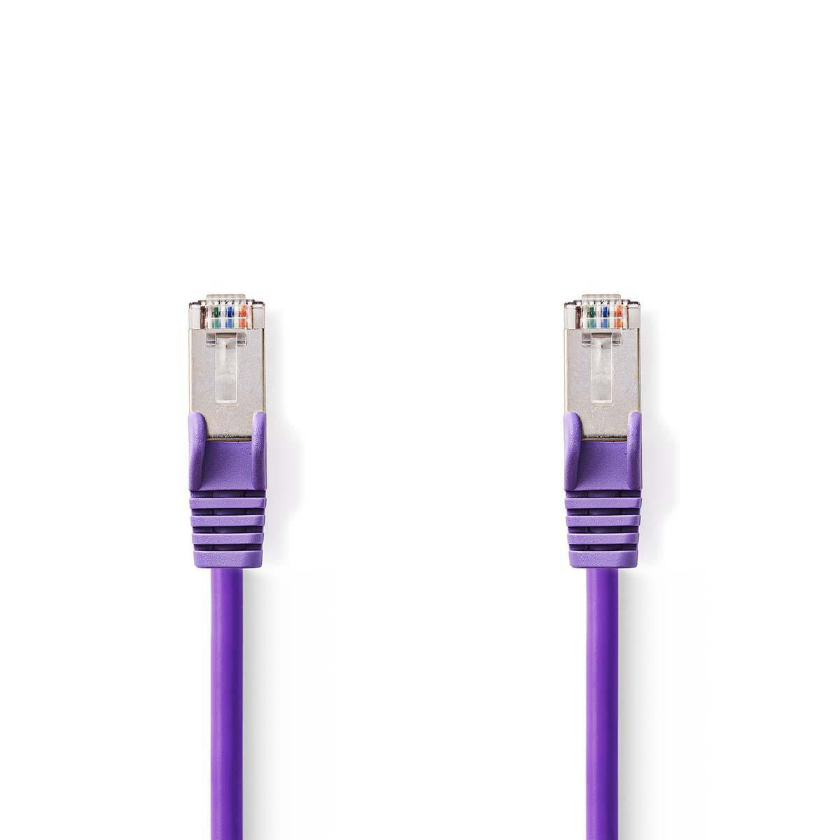 CAT5e network cable | SF/UTP | RJ45 male | RJ45 male | 30.0 m | Round | PVC | Violet | Plastic bag