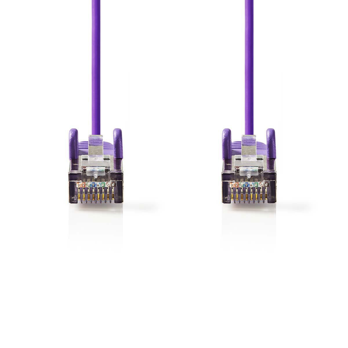 CAT5e network cable | SF/UTP | RJ45 male | RJ45 male | 30.0 m | Round | PVC | Violet | Plastic bag