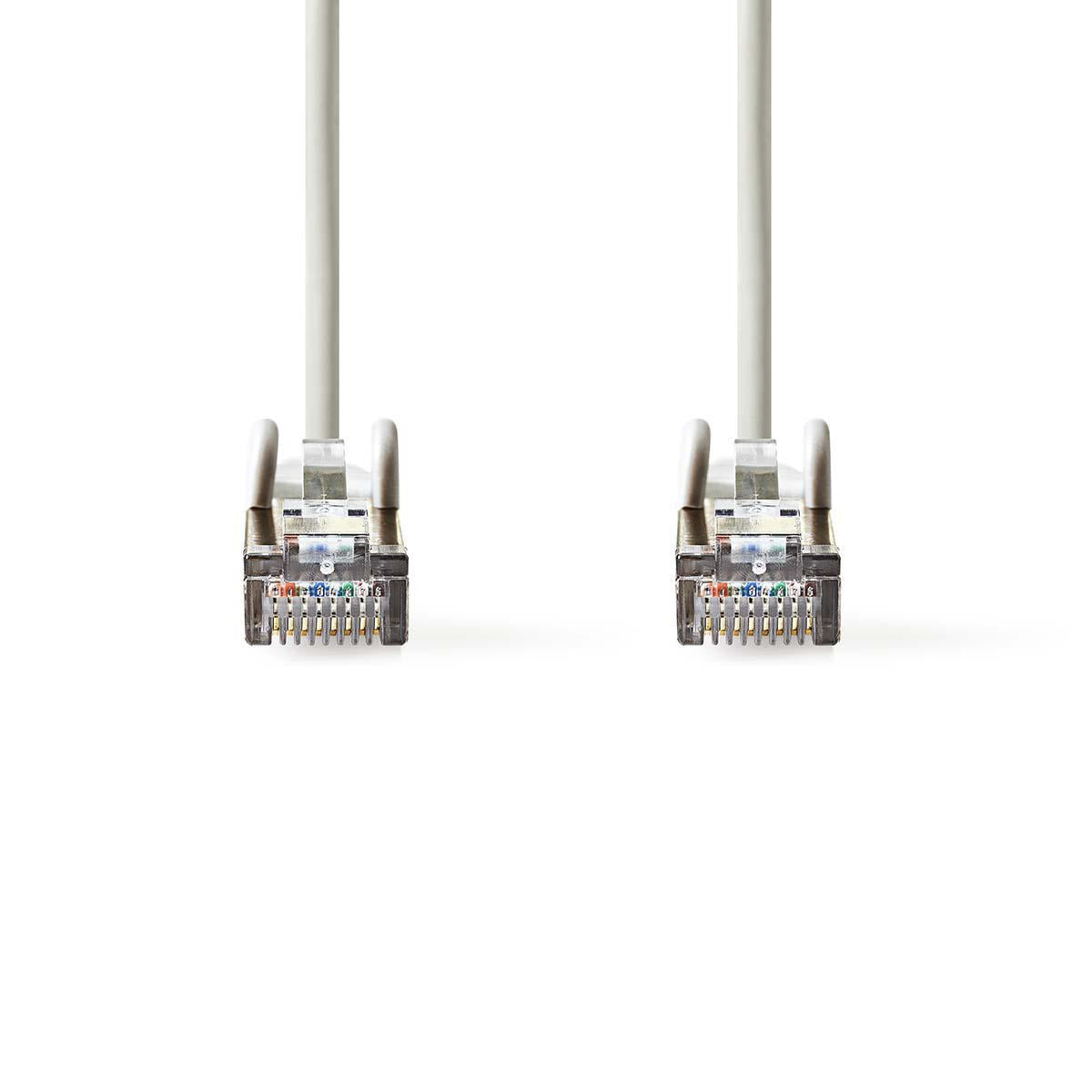 CAT5e network cable | SF/UTP | RJ45 male | RJ45 male | 7.50 m | Round | PVC | Gray | Plastic bag