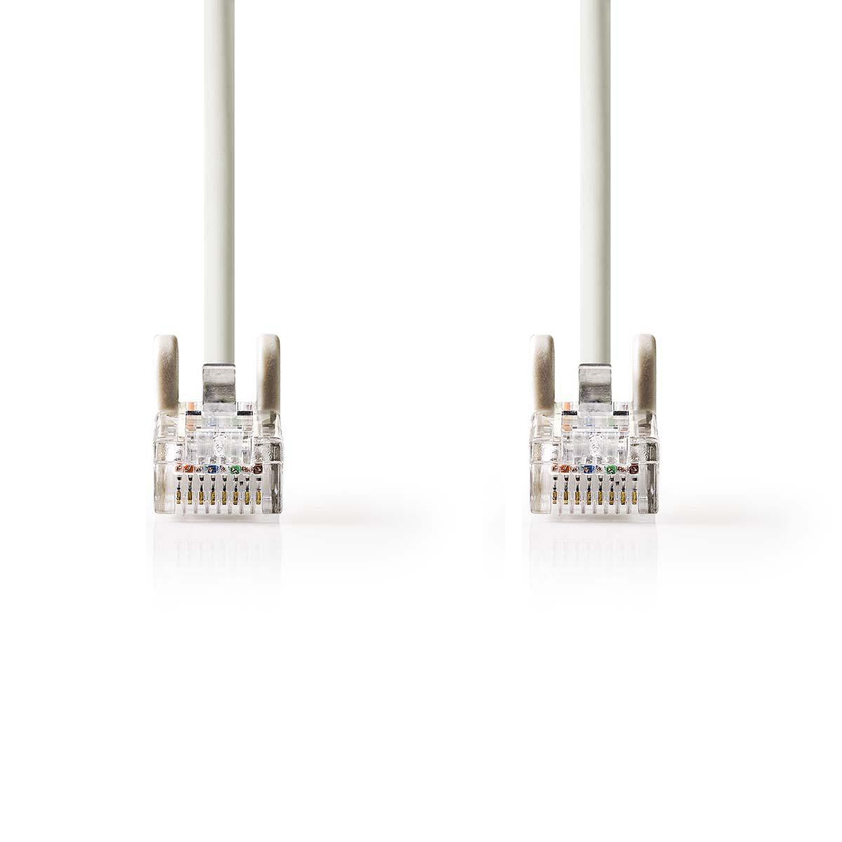 CAT5e network cable | U/UTP | RJ45 male | RJ45 male | 3.00 m | Round | PVC | Gray | Plastic bag