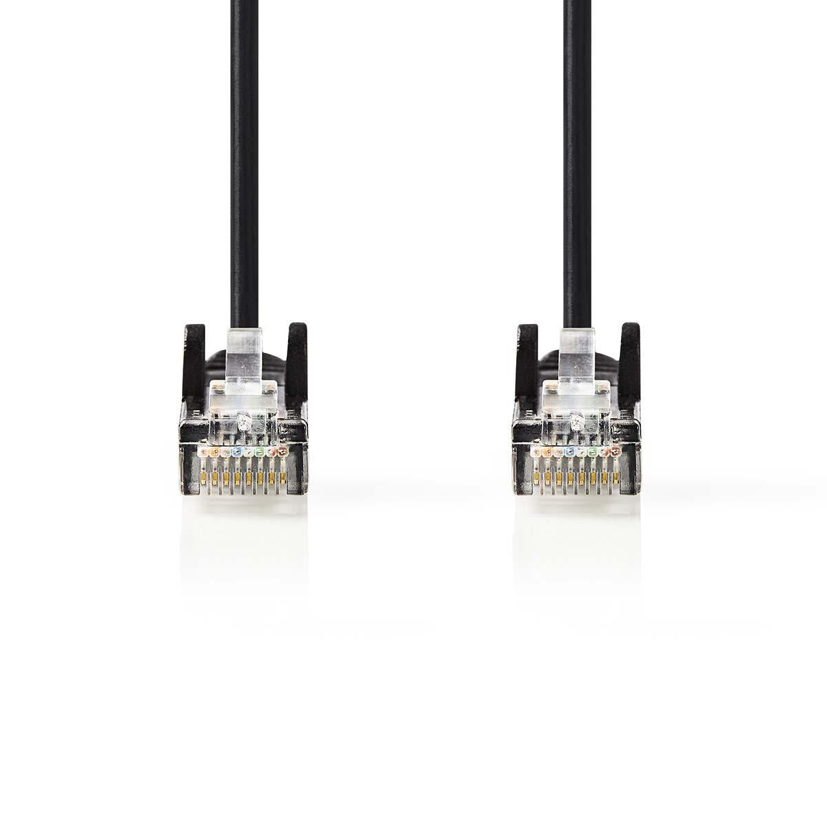 CAT5e network cable | U/UTP | RJ45 male | RJ45 male | 5.00 m | Round | PVC | Black | Envelope