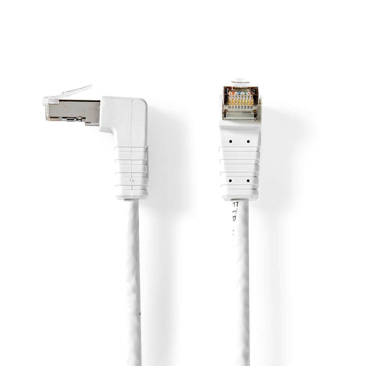 CAT6 F/UTP network cable RJ45 male - RJ45 male, angled 5.00 m white