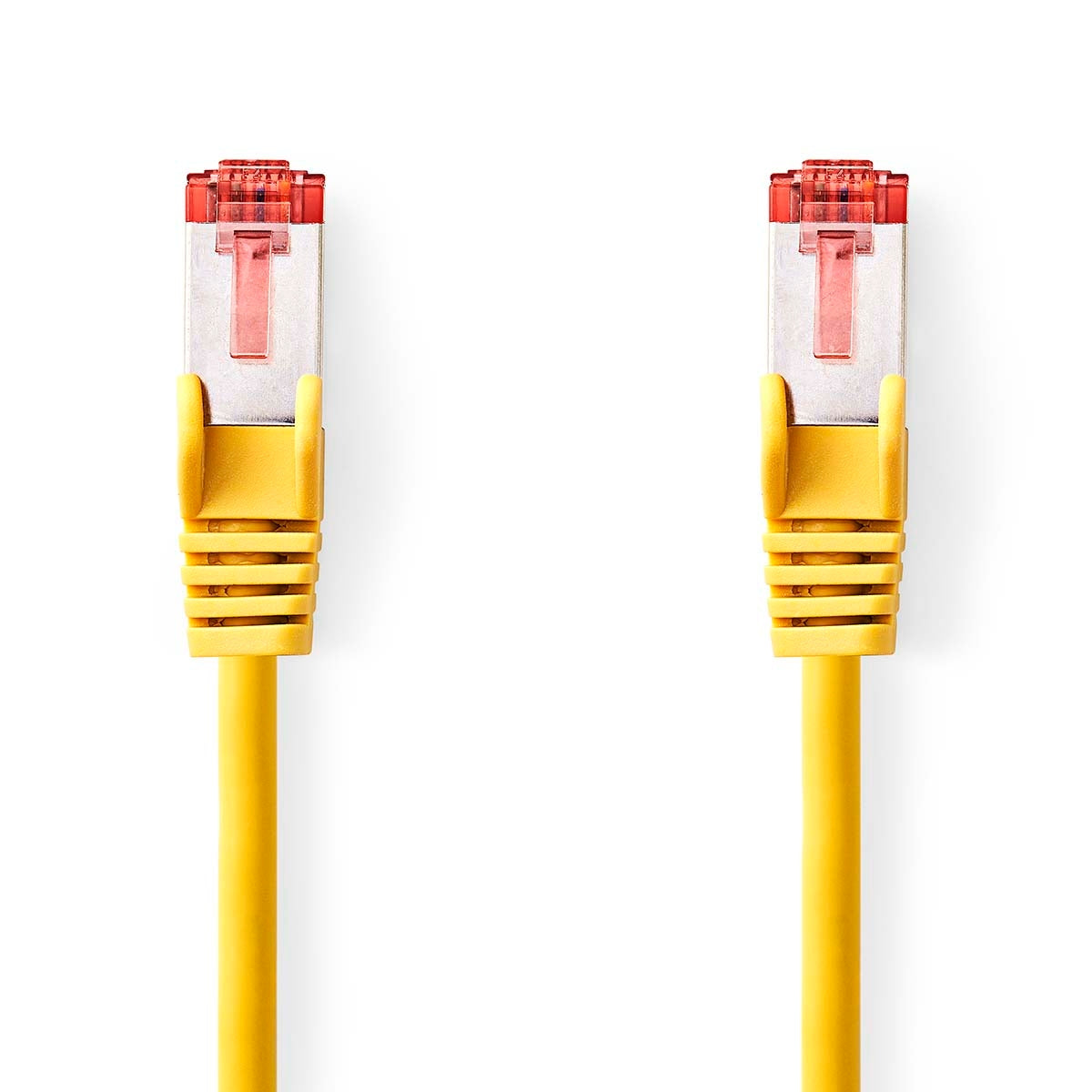 CAT6 Network Cable | RJ45 Male | RJ45 Male | S/FTP | 2.00 m | Round | LSZH | Yellow | Label