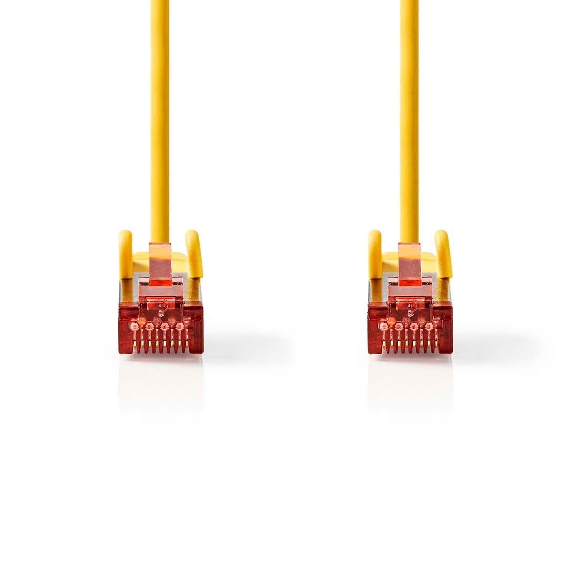 CAT6 Network Cable | RJ45 Male | RJ45 Male | S/FTP | 2.00 m | Round | LSZH | Yellow | Label