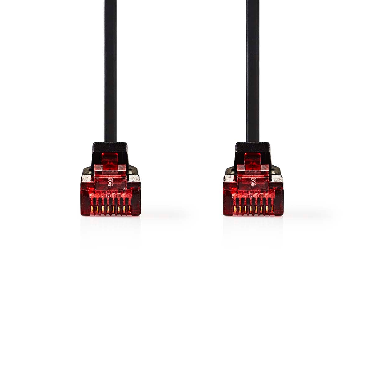 CAT6 Network Cable | RJ45 Male | RJ45 Male | U/UTP | 1.00 m | Snagless | Flat | PVC | Black | Label