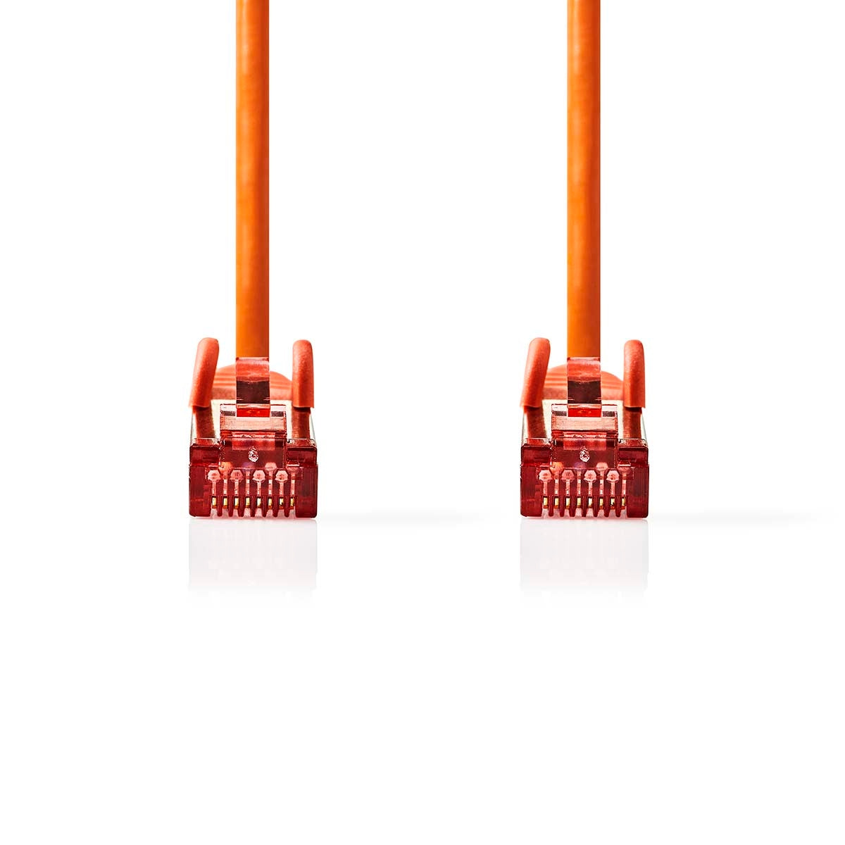 CAT6 Network Cable | RJ45 male | RJ45 male | S/FTP | 1.00 m | Round | LSZH | Orange | Label