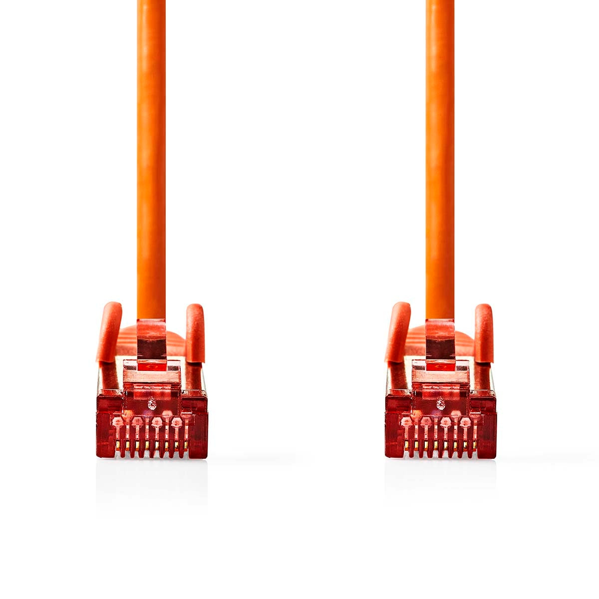 CAT6 Network Cable | RJ45 male | RJ45 male | S/FTP | 2.00 m | Round | LSZH | Orange | Label
