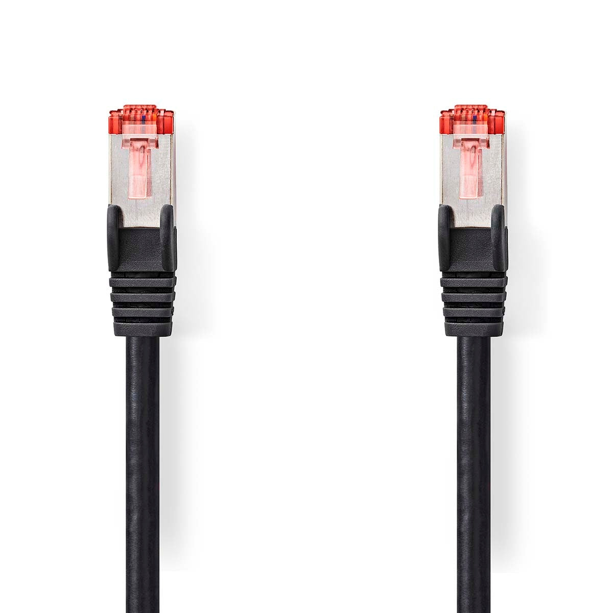 CAT6 Network Cable | RJ45 male | RJ45 male | S/FTP | 30.0 m | Round | LSZH | Black | Plastic bag