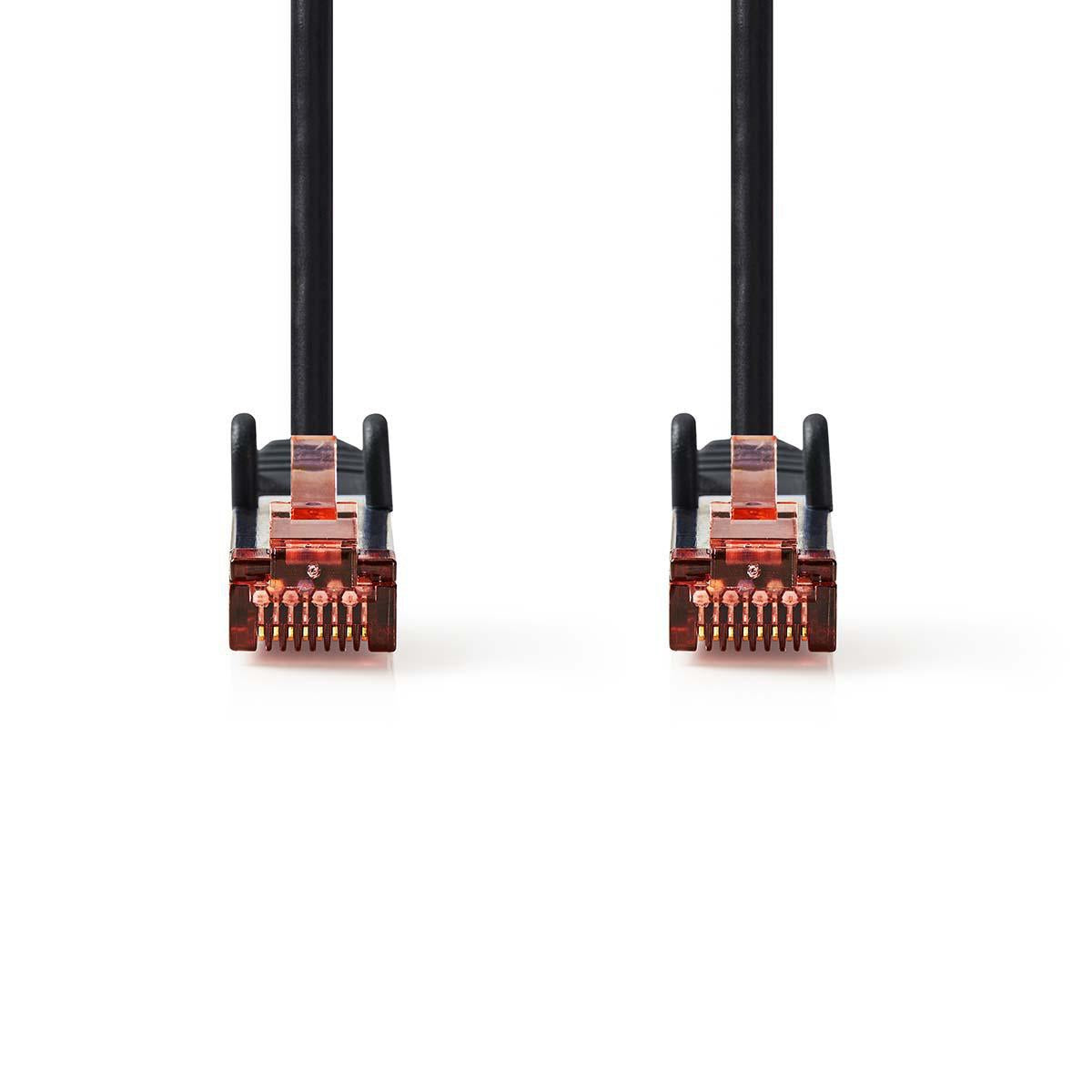 CAT6 Network Cable | RJ45 male | RJ45 male | S/FTP | 30.0 m | Round | LSZH | Black | Plastic bag