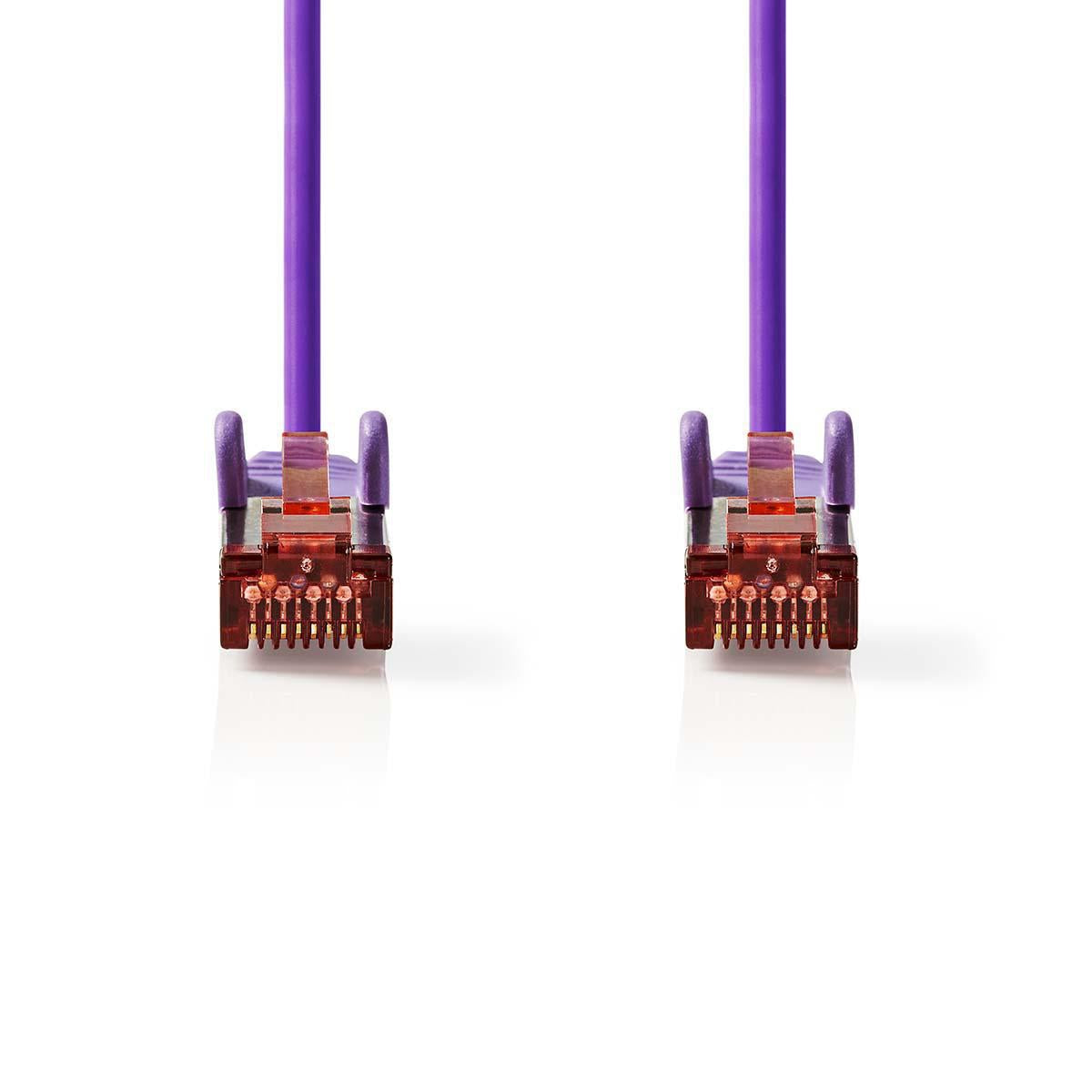 CAT6 Network Cable | RJ45 male | RJ45 male | S/FTP | 3.00 m | Round | LSZH | Violet | Plastic bag