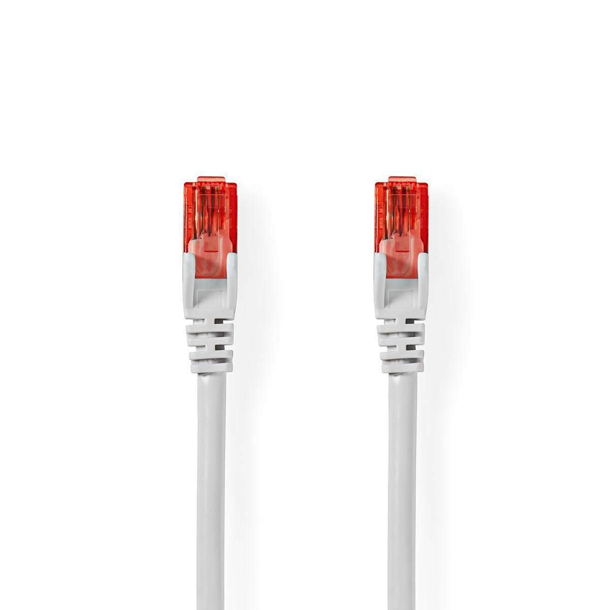 CAT6 Network Cable | RJ45 male | RJ45 male | U/UTP | 30.0 m | Round | PVC | White | Plastic bag