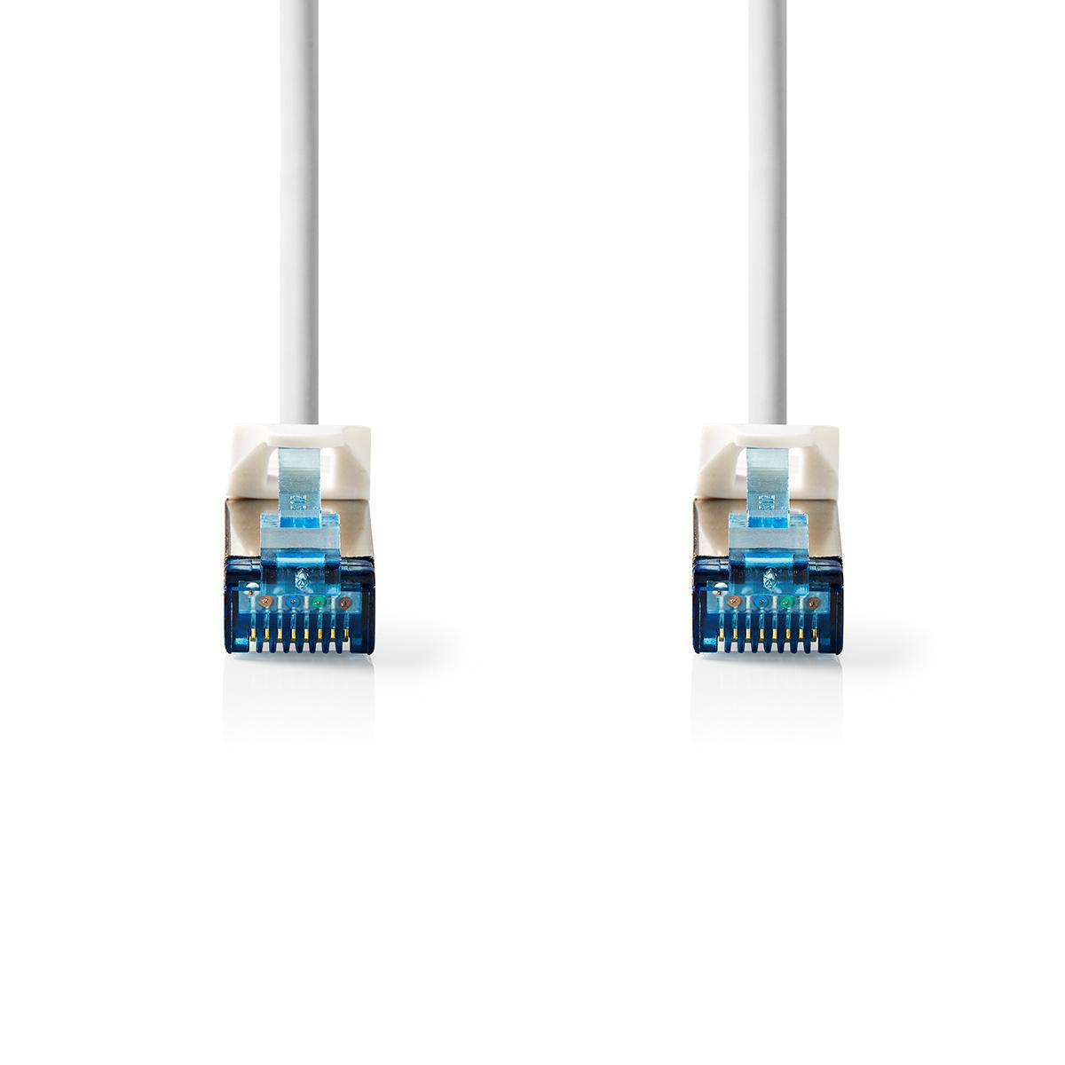 CAT6a network cable | S/FTP | RJ45 male | RJ45 male | 2.00 m | Snagless | Round | LSZH | White | Plastic bag