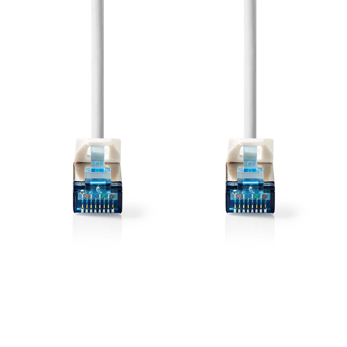 CAT6a network cable | S/FTP | RJ45 male | RJ45 male | 3.00 m | Snagless | Round | LSZH | White | Label