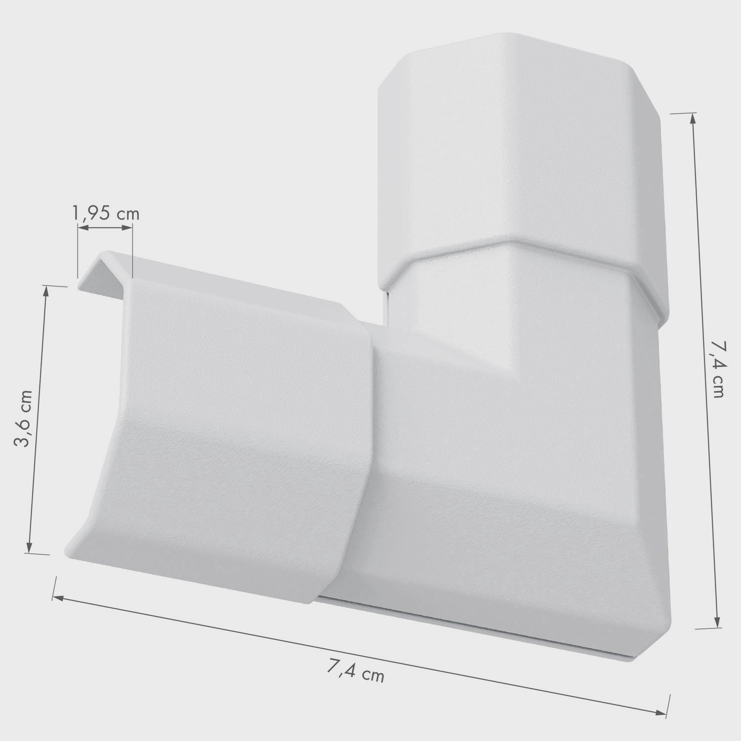 Cable Channel Corner Connector 90 Plastic White