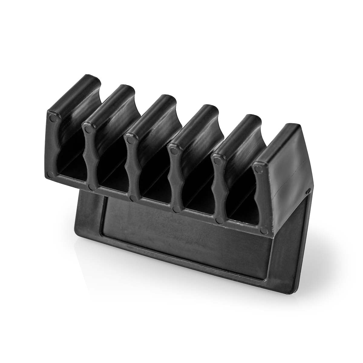 Cable Management | Cable clamp | Click and Go | 2 pcs. | Number of seats: 5 Discs | Maximum cable thickness: 7.1 mm | Polypropylene | Black