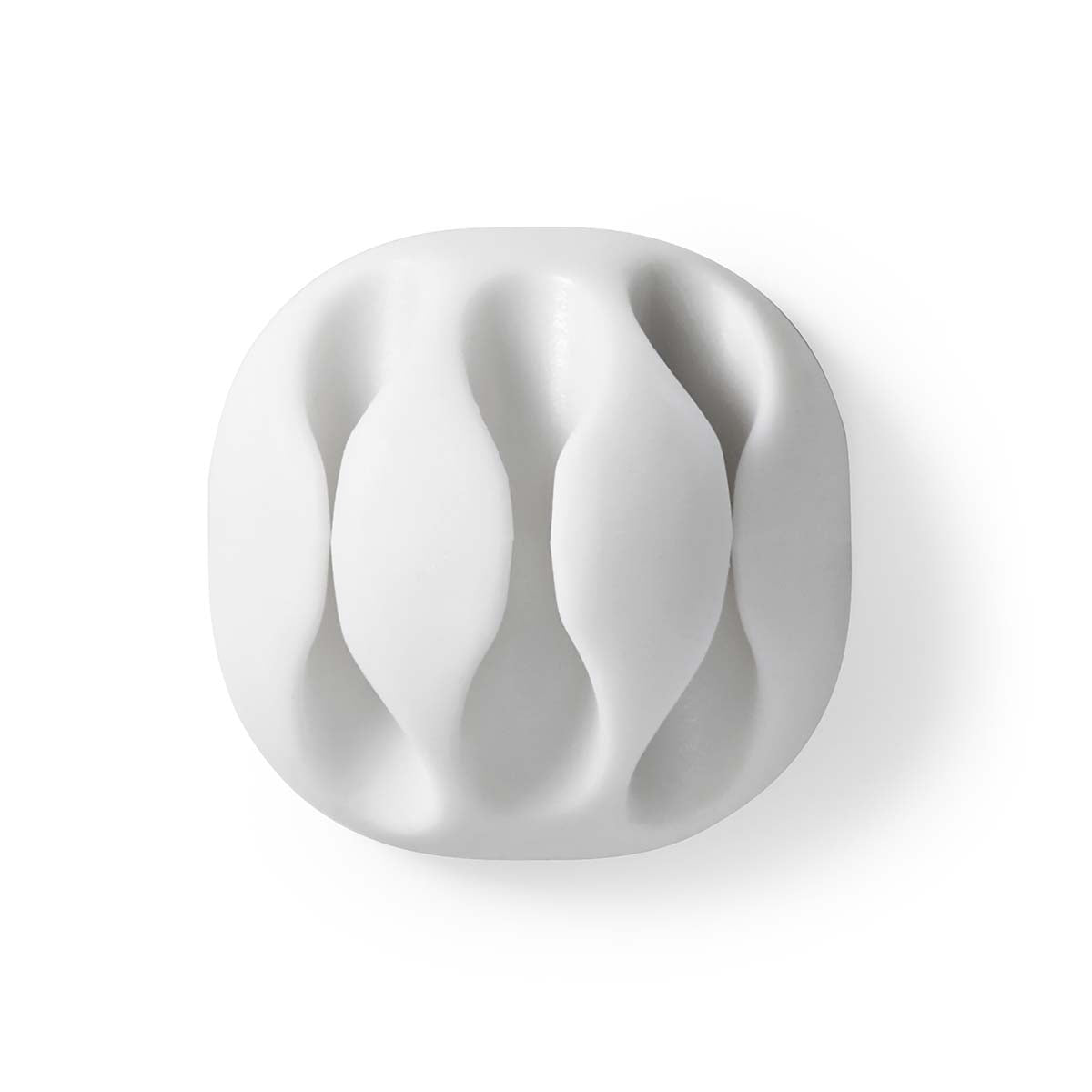 Cable Management | Cable clamp | Click and Go | 4 pcs. | Number of seats: 3 Discs | Maximum cable thickness: 5.3 mm | TPE | White