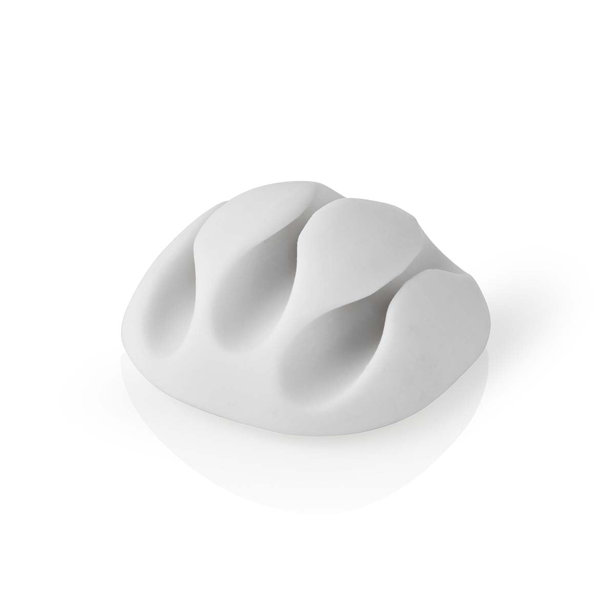 Cable Management | Cable clamp | Click and Go | 4 pcs. | Number of seats: 3 Discs | Maximum cable thickness: 5.3 mm | TPE | White