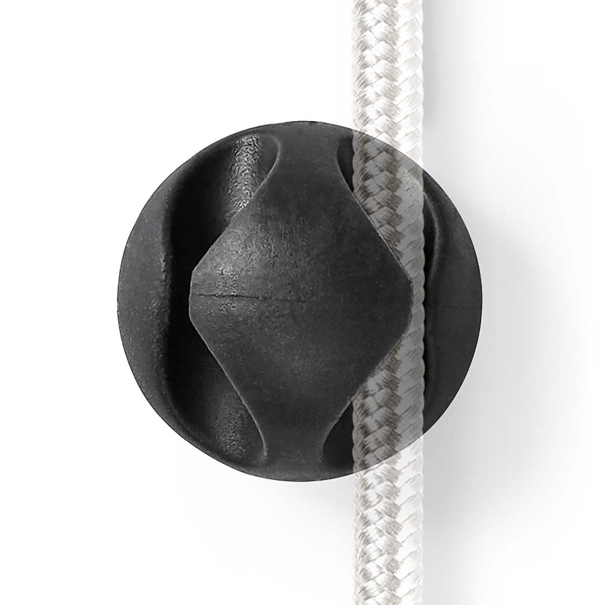 Cable Management | Cable clamp | Click and Go | 6 pcs. | Number of seats: 2 Discs | Maximum cable thickness: 5.3 mm | TPE | Black