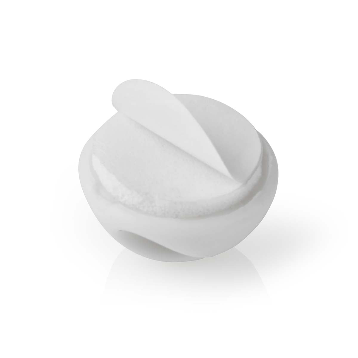 Cable Management | Cable clamp | Click and Go | 6 pcs. | Number of seats: 2 Discs | Maximum cable thickness: 5.3 mm | TPE | White