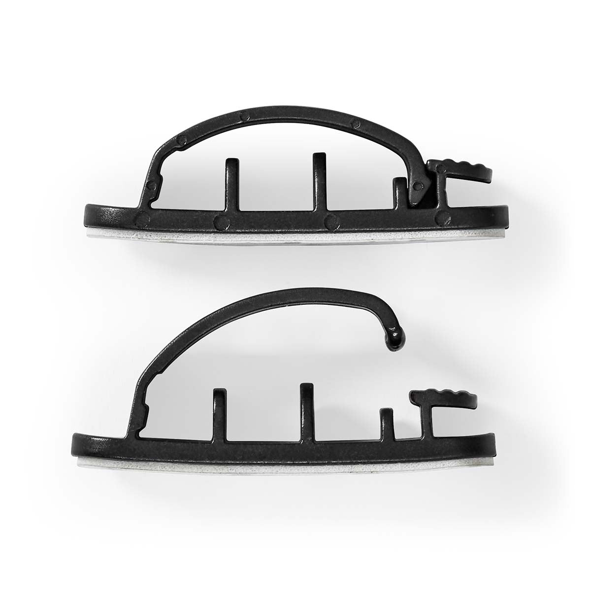 Cable Management | Cable clamp | Locked | 3 pcs. | Number of seats: 3 Discs | Maximum cable thickness: 7.5 mm | Polypropylene | Black