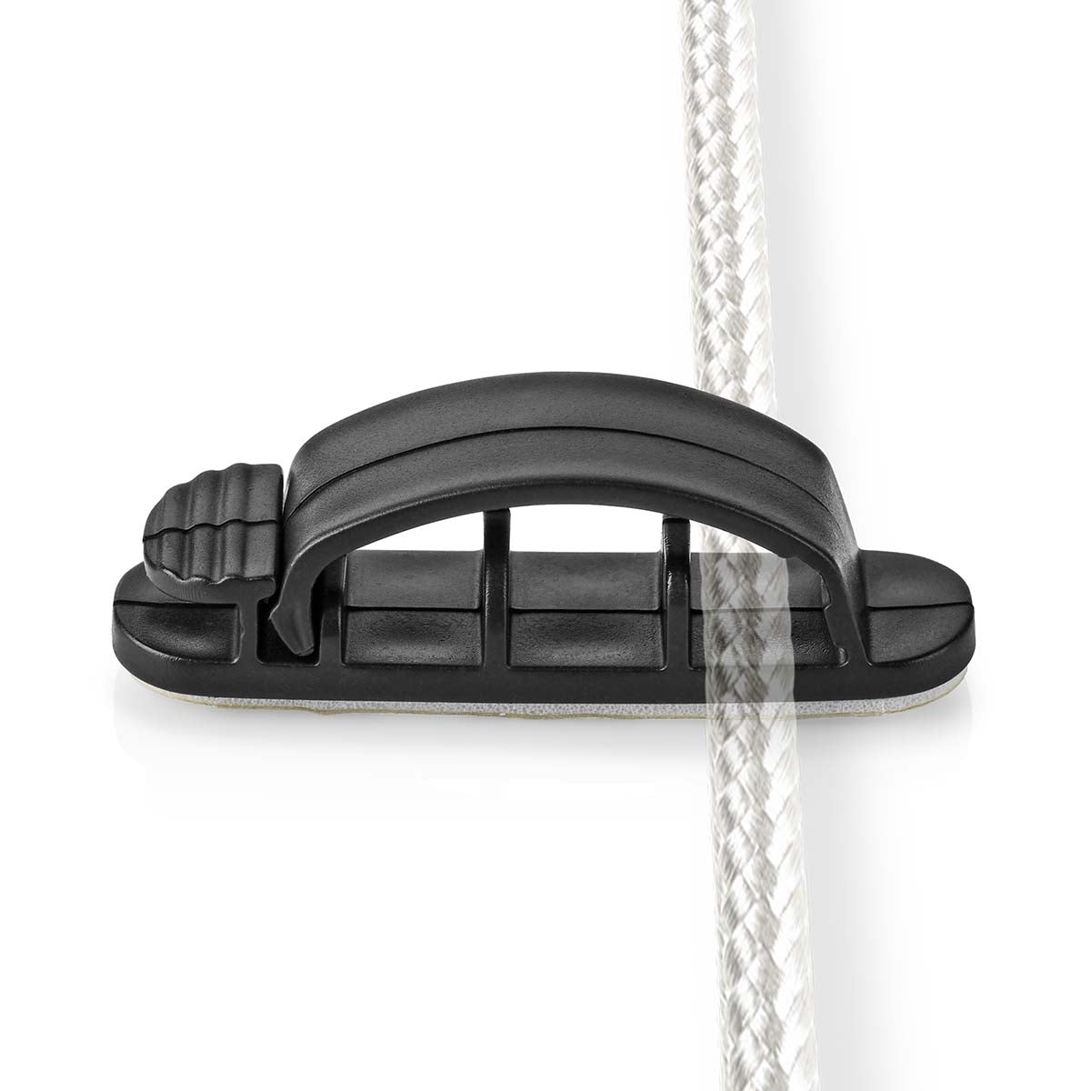 Cable Management | Cable clamp | Locked | 3 pcs. | Number of seats: 3 Discs | Maximum cable thickness: 7.5 mm | Polypropylene | Black