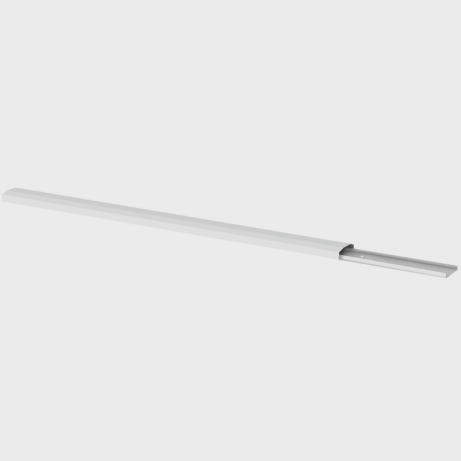 Cable Management Channel, 75x6x2 cm, White PVC