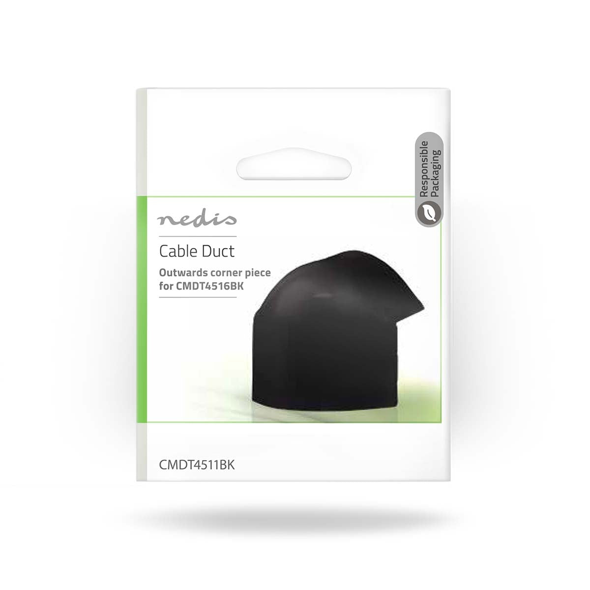 Cable Management | Channel | Over the corner | 1 pc. | PVC | Black