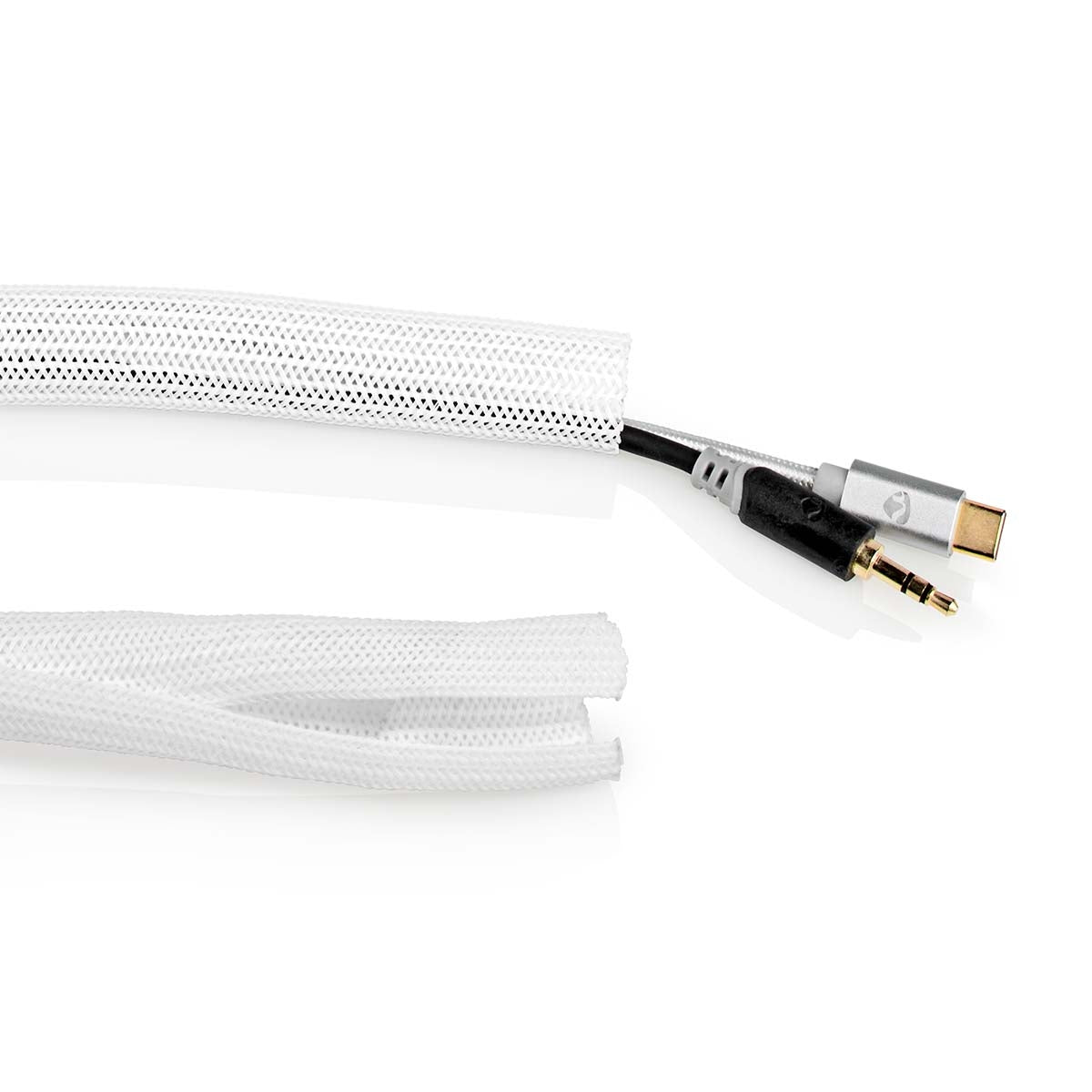Cable Management | Sleeve | 1 pc. | Maximum cable thickness: 15 mm | Nylon | White